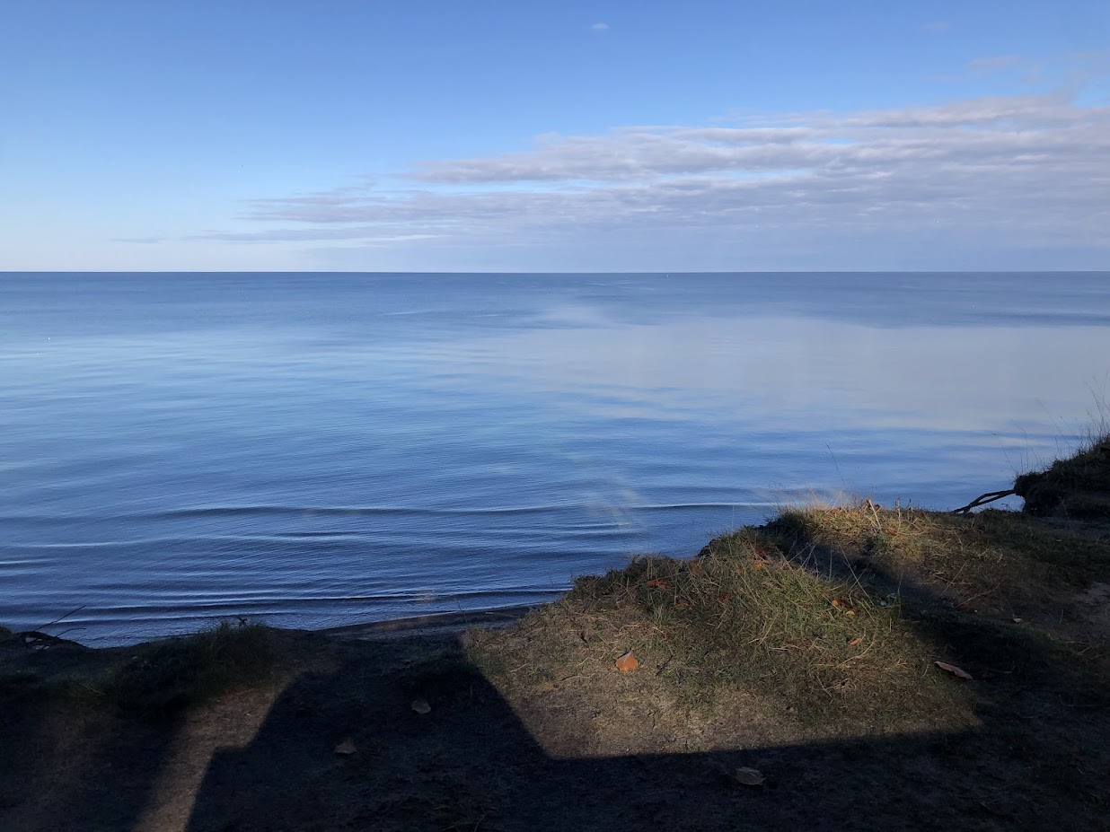 Klif w Poddąbiu, okolice kładki, około 20 mnpm